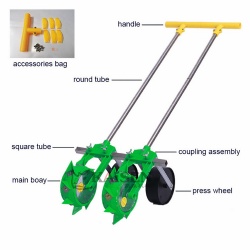 Hand Push Manual Double Rows Small Vegetable Seeds Planter Seeder Machine