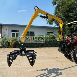 Crawler Dumper Mounted hydraulic PTO driven palm grabber palm fruit picking up machine